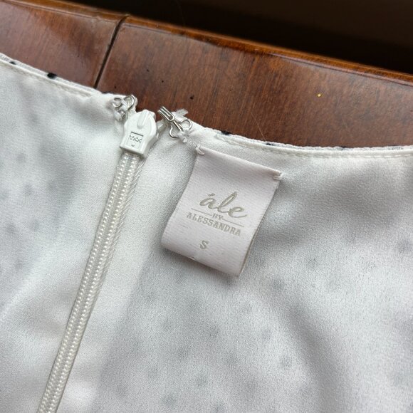 Ale by Alessandra x Revolve Maxi White Polka Dot Dress Size Small - Picture 5 of 7